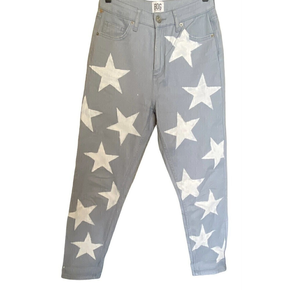 Bdg Mom Jeans Urban Outfitters Womens Size 27X32 Painted Star High Rise